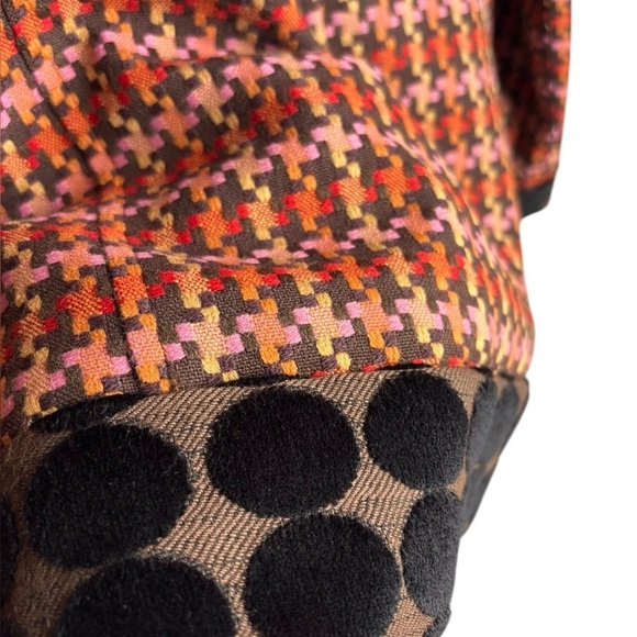VTG Y2K Tweed Artsy Abstract Multi Pattern Colorful Blazer Anthro Britt Ryan 6 - Picture 9 of 13